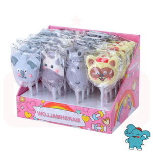 Holeywood Animal Shaped Bear Marshmallow Lollipop Soft Decorated Fruit Chocolate and Icing Cream Flavored <strong>Candy</strong> Carton <strong>Stick</strong> - Product Image 6