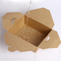 Boîtes alimentaires Kraft jetables, rangement pour emballage, contenants à nourriture, résistant à la fuite de graisse, pour le restaurant et la restauration, 100 pièces