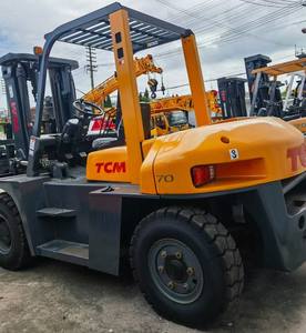 Buenas condiciones de trabajo <span class=keywords><strong>TCM</strong></span> <span class=keywords><strong>FD70</strong></span> Carretilla elevadora de segunda mano 7 Ton Carretillas elevadoras <span class=keywords><strong>TCM</strong></span> originales de Japón para la venta - Product Image 6