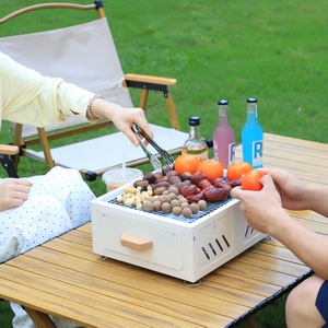 Portable Charcoal Grill Square Outdoor Camping Stove With Drawer Easy Clean For Home Patio Use - Product Image 2