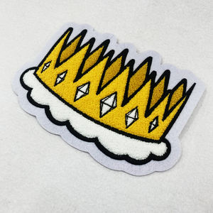 맞춤형 캔자스 시티 자수 타월 배지 열 프레스 이온 패치 자수 로고 의류를위한 셔닐 패치 - Product Image 4