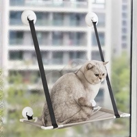 Pour l'été : Hamac simple couche pour chat, à ventouse pour fenêtre, en maille respirante, Nid pour chat, Fournitures pour animaux de compagnie