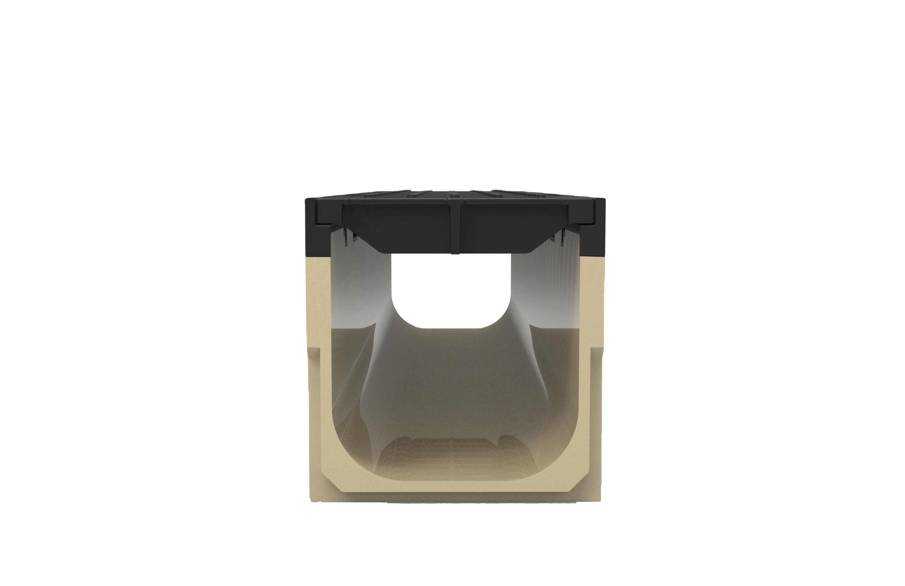 Wholesale 250*180 mm Polymer concrete surface drainage channel with Ductile Iron grating for trench rain drainage system