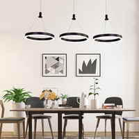 Luminaire suspendu moderne de style nordique à 3 anneaux LED pour salon, îlot de cuisine, hôtel, restaurant