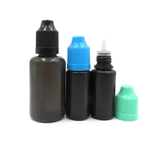 黑色滴管瓶hdpe挤压5毫升10毫升20毫升30毫升50毫升100毫升滴眼瓶灌装和封盖瓶塑料滴眼液