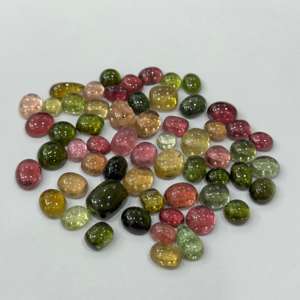 High Quality Natural Multi Color <b>Tourmaline</b> Cabochon Candies Loose Stones For Sale Wholesale Natural Multi <b>Tourmaline</b> - Product Image 1