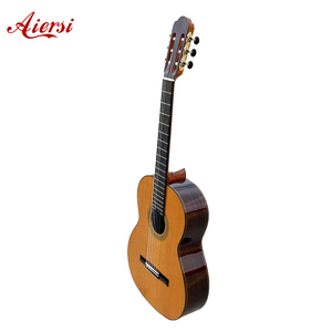 <span class=keywords><strong>Guitarra</strong></span> Clásica Vintage Profesional <span class=keywords><strong>de</strong></span> Alta Gama Aiersi con Tapa <span class=keywords><strong>de</strong></span> Cedro Macizo y Acabado Brillante - Product Image 1