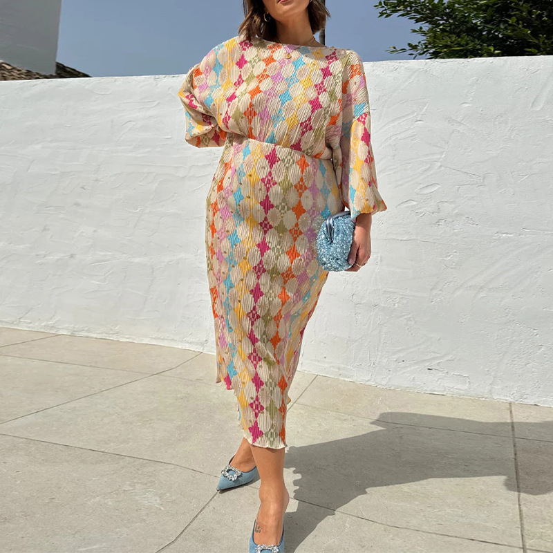 M8272 Elegant Summer Bohemian Dress - Maxi Vacation Style
