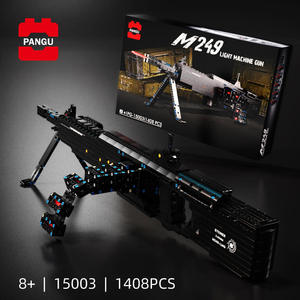 Serie de Ametralladoras M249, Ametralladora Ligera de Plástico para Ensamblar, con Batería, Manual, Disparo Continuo, Alta Dificultad - Product Image 2