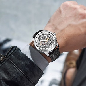 High-end Brand <b>Mechanical</b> <b>Watch</b> Men's Automatic Business Luminous Stainless Steel Leather Pointer 30M Water Resistant U0001G Hig - Product Image 5
