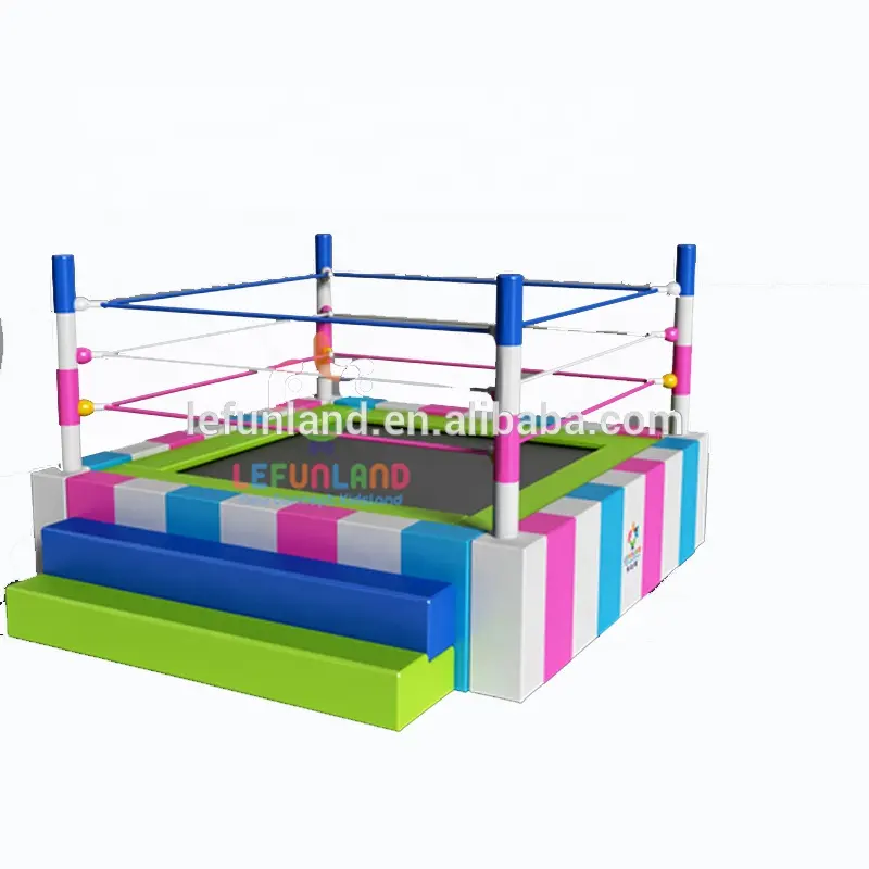 New kids indoor climbing frames trampoline bed commerical playground equipment