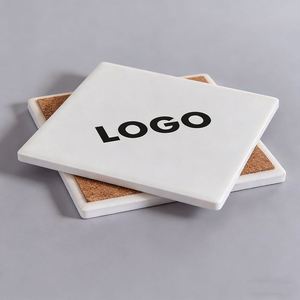 Posavasos de Cerámica Blancos para Sublimación, Redondos y Cuadrados, con Patrón de Mármol, para Hogar y Cafetería - Product Image 3