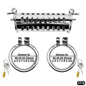 <span class=keywords><strong>Cage</strong></span> <span class=keywords><strong>de</strong></span> <span class=keywords><strong>chasteté</strong></span> à double tête FRRK avec ceinture en PU pour <span class=keywords><strong>couple</strong></span>, jouets sexuels d'abstinence en forme <span class=keywords><strong>de</strong></span> cylindre creux et long - Product Image 5