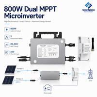 Micro-onduleur 800W double MPPT WiFi 230V pour système solaire photovoltaïque sur réseau avec compteur d'énergie intelligent et contrôle de l'exportation pour système PV de balcon