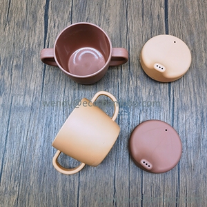 Vaisselle pour <span class=keywords><strong>bébé</strong></span> PLA à base de plantes et tasse à bec allant au lave-vaisselle ensemble de premier <span class=keywords><strong>repas</strong></span> sans BPA pour la formation des tout-petits à la boisson - Product Image 2