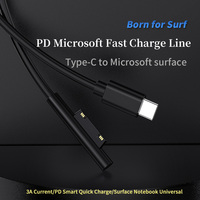 Pour Microsoft Surface Pro 3 4 5 6 Go, alimentation de type C DC PD, câble de charge rapide 15V 4A 65W 102W pour Surface Pro 3/4/5/6/7/GO