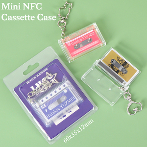YUZMEI 미니 바이닐 NFC 앨범 태그 키체인 CD 음악 키링 펜던트 맞춤형 카세트 테이프 참 플라스틱 포장 상자 - Product Image 3