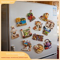 Imanes de Refrigerador 3D con Resina del Lago Kanas de Xinjiang, Manzanas Aromáticas de Tianshan, Recuerdos de Viaje Perfectos, Regalos Transfronterizos