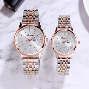 Set Regalo Romantico per San Valentino, 5 Pezzi, Collana, Orecchini, Anello, Orologio al Quarzo per Coppie, Vendita all'Ingrosso - Product Image 4