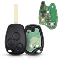 Coque de clé de voiture à distance noire à 3 boutons avec puce PCF7947 433Mhz et lame VA2 pour Trafic Vivaro Primastar