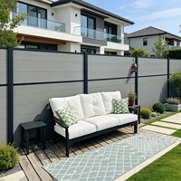 Panneau de clôture de jardin vertical en WPC avec logo personnalisé VILLI, résistant au feu, en ASA, écologique, durable, pour maison moderne