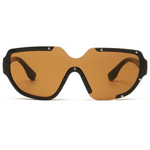Nouveau Mandarin Canard Designer Grand Cadre Marron Date En Plastique De Mode Hommes UV400 Unisexe PC Surdimensionné Ombre En Gros Lunettes De Soleil - Product Image 3