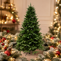 Sapin de Noël artificiel en PE/PVC 1,8m-2,1m, faux pin de luxe au toucher réaliste pour vitrine de centre commercial, décoration de fêtes