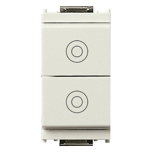 Two 1P <b>NO</b> 10A White Push <b>Button</b> Switches 4.1x2.8x5.3cm - Product Image 1