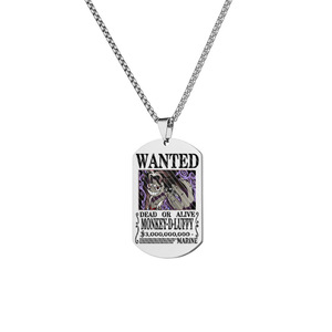 Cadeau promotionnel <span class=keywords><strong>Cool</strong></span> dessin animé Luffy Roronoa Zoro collier en métal étiquettes de chien accessoires ornement colliers en gros <span class=keywords><strong>Widget</strong></span> pendentif - Product Image 6