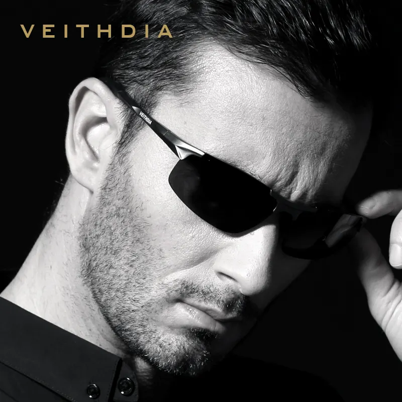 Veithdia 6518 새로운 2023 패션 남성용 고품질 디자이너 스포츠 알루미늄 마그네슘 편광 선글라스 UV400