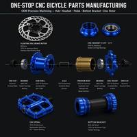 Juego de Bujes de Bicicleta CNC de Precisión Personalizados, 6 Tornillos, HG Freehub, Anodizados, para Bicicleta de Montaña y Carretera, Aluminio 7075-T6, Rodamientos Sellados, Fábrica OEM