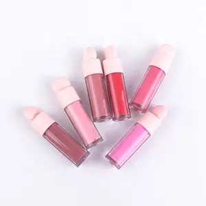 Pink smoothing perona pipi pribadi 6 warna riasan cair blush label pribadi dapat disesuaikan