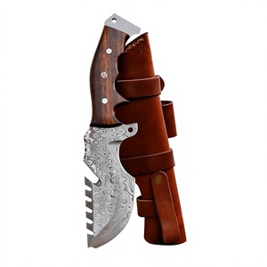 Cuchillos Tracker de Acero Damasco de Alta Calidad, Listos para Enviar, Hoja Fija, OEM, Personalizables, en Venta - Product Image 4