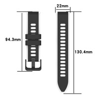 22mm 20mm zweifarbiges Silikon-Schnell verschluss armband für Huawei Watch GT4 Samsung Galaxy Watch 7 Garmin Watch