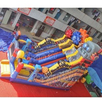 Château Gonflable Robot d'Escalade en Gros avec Toboggan - Prix Usine - Toboggan Gonflable Sec