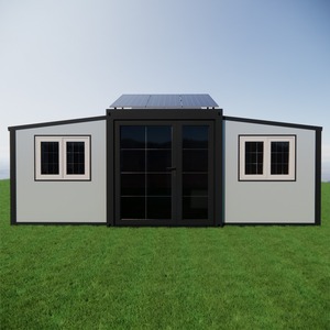 Villa prefabricada expandible, casa contenedor de lujo de 40 pies con 2 dormitorios y espacio abierto, unidad expandible, paredes aisladas - Product Image 2