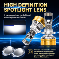 Ampoules de phares LED DGLS Mi10 H4 H7 H11 9005 9006 9012 avec mini lentille de projecteur 110W 30000LM 6000K, sans erreur Canbus, pour automobile