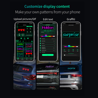 Écran d'affichage numérique de vitre arrière de voiture transparent LED pour taxi couleur HD Écran de signalisation publicitaire Écran souple sans fil App Control