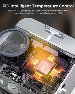 <span class=keywords><strong>Cafetera</strong></span> Eléctrica PANCERKA Profesional para Espresso y Cappuccino, <span class=keywords><strong>Programable</strong></span> para Uso Doméstico o Comercial, Portátil para Hoteles - Product Image 4