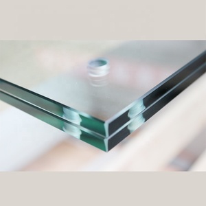 8mm 10mm templado en forma de abanico de esquina de baño estante de vidrio pulido borde - Product Image 4