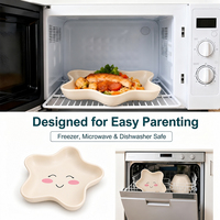 Assiette à ventouse en silicone écologique en forme d'étoile pour l'apprentissage des bébés et les repas des enfants
