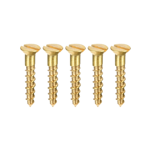 Vis à bois ovales à tête fraisée fendue en laiton, métriques DIN95/DIN97 M3-M5 - Product Image 1