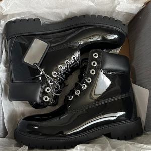 Bottes à lacets de luxe haut de gamme, imperméables, plateforme, cuir véritable, respirantes, antidérapantes, chaussures de randonnée toutes saisons, unisexe - Product Image 2