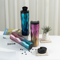 Thermos isotherme en acier inoxydable à double paroi de 500 ml, gobelet à café avec couvercle anti-fuite, isolation thermique chaude et froide