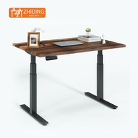 Cadre de bureau assis-debout motorisé en acier pour usage commercial, avec mémoire et verrouillage automatique, design moderne