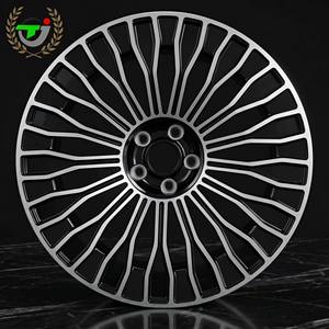 Upscale Multi Slim <b>Spoke</b> Deep Concave Monoblock Forged Alloy Rim With Center Cap Custom Color Multiple Sizes Aluminium <b>Wheel</b> - Product Image 3