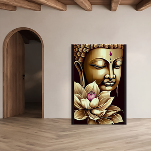 Statua di Buddha poster da parete tranquillo Buddha pittura religiosa casa <span class=keywords><strong>estetica</strong></span> su tela stampe artistiche per decorazioni murali - Product Image 4