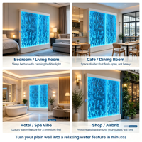 Panneaux muraux en acrylique modernes sur mesure avec bulles d'eau, cloison mobile, éclairage LED, mur décoratif