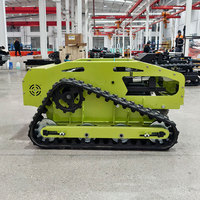 Tondeuse à gazon robotisée automatique économique et pratique, faible entretien, télécommande, essence, 4 roues motrices, 45 °   Escalade en pente