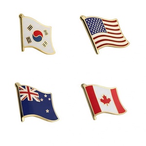 Fabricante Oneway, Bandera Nacional Personalizada de Metal Esmaltado Duro, con Baño de Oro Antiguo Moderno, Venta al Por Mayor - Product Image 3